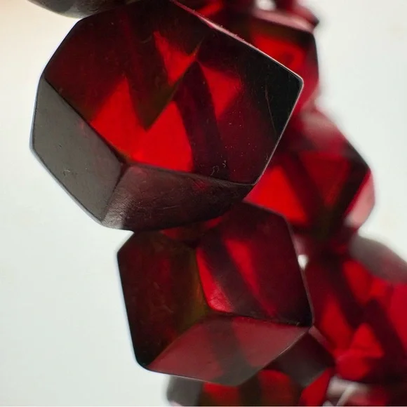 Vintage Amber Lucite Bakelite Gold filled Clasp Mid Century Modern - Picture 3 of 11